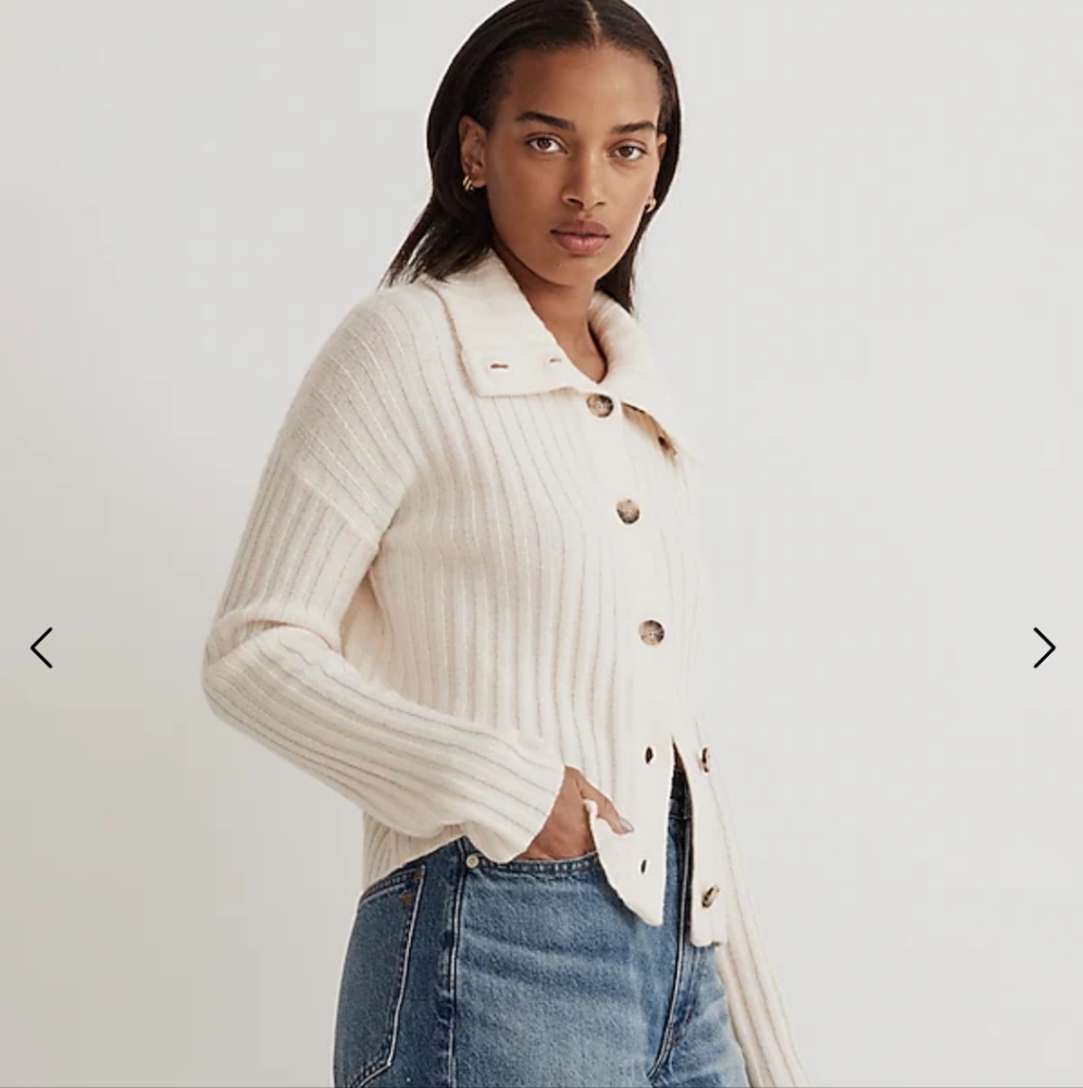 MADEWELL Oversize-Collar Cardigan Sweater (XXL)